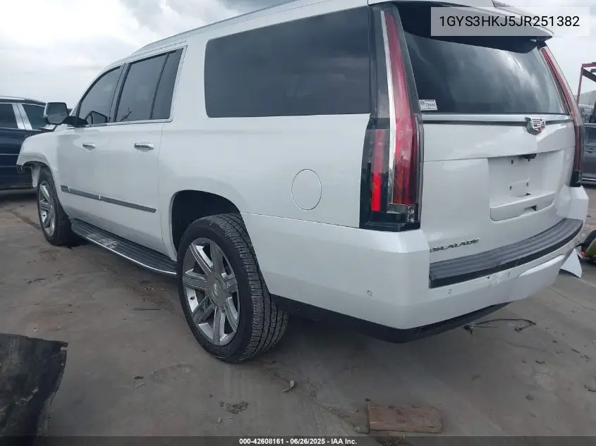2018 Cadillac Escalade Esv Luxury VIN: 1GYS3HKJ5JR251382 Lot: 42608161