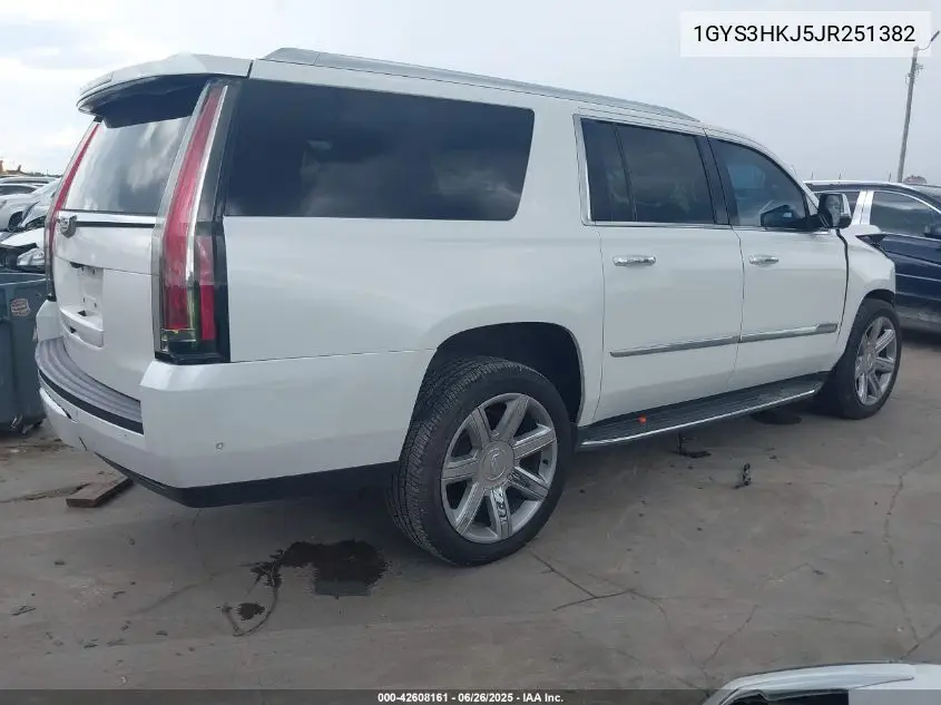 2018 Cadillac Escalade Esv Luxury VIN: 1GYS3HKJ5JR251382 Lot: 42608161