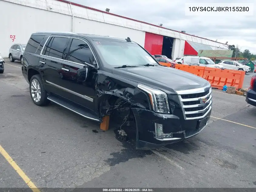 2019 Cadillac Escalade Premium Luxury VIN: 1GYS4CKJ8KR155280 Lot: 42565882