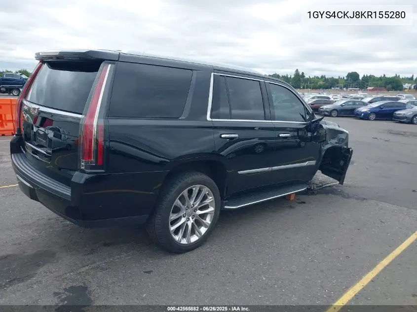 2019 Cadillac Escalade Premium Luxury VIN: 1GYS4CKJ8KR155280 Lot: 42565882