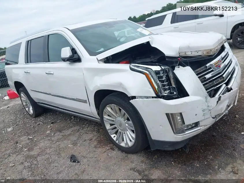 2019 Cadillac Escalade Esv Platinum VIN: 1GYS4KKJ8KR152213 Lot: 42582286