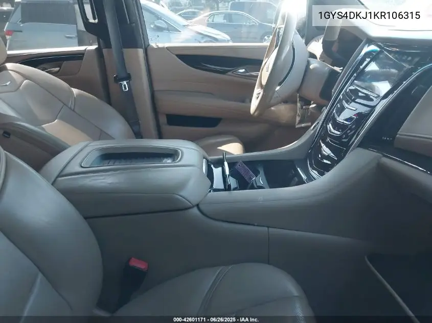 2019 Cadillac Escalade Platinum VIN: 1GYS4DKJ1KR106315 Lot: 42601171
