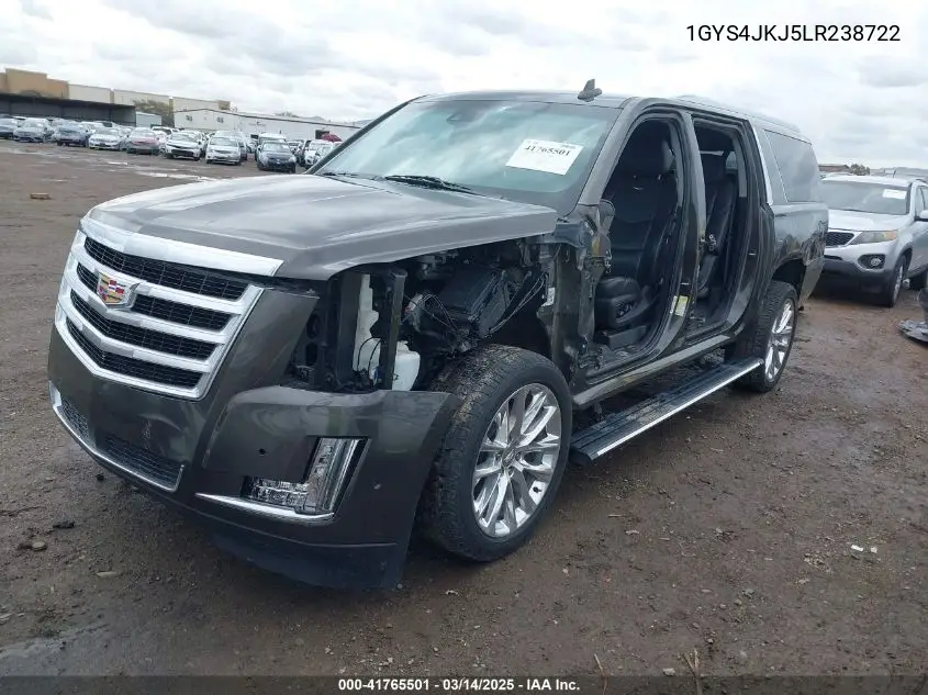 2020 Cadillac Escalade Esv 4Wd Premium Luxury VIN: 1GYS4JKJ5LR238722 Lot: 41765501