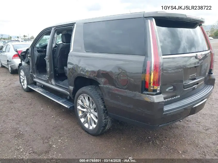 2020 Cadillac Escalade Esv 4Wd Premium Luxury VIN: 1GYS4JKJ5LR238722 Lot: 41765501