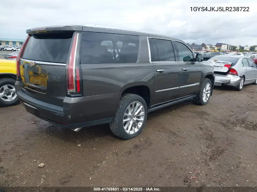 2020 Cadillac Escalade Esv 4Wd Premium Luxury VIN: 1GYS4JKJ5LR238722 Lot: 41765501