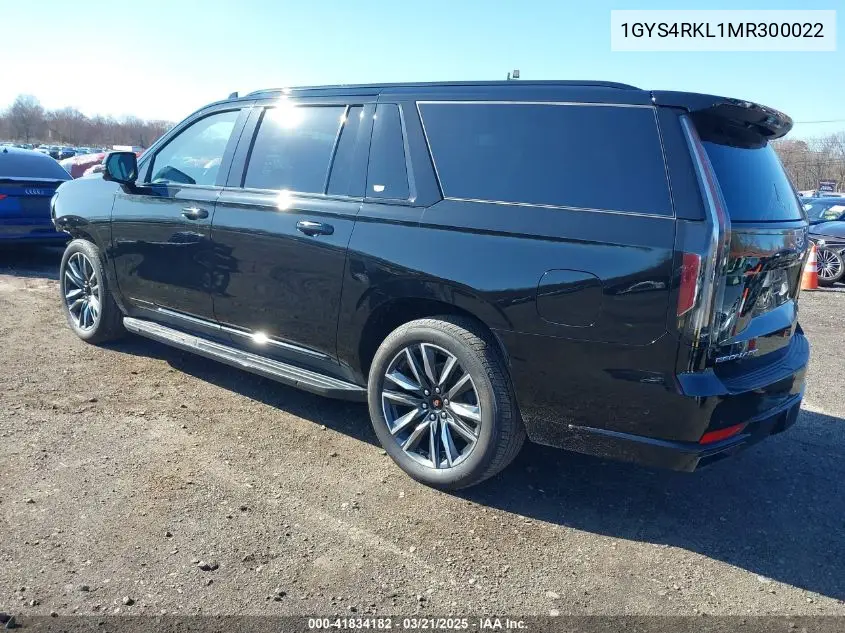 2021 Cadillac Escalade Esv 4Wd Sport Platinum VIN: 1GYS4RKL1MR300022 Lot: 41834182