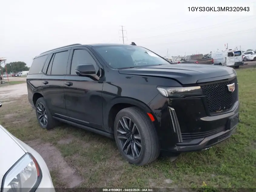 2021 Cadillac Escalade 2Wd Sport Platinum VIN: 1GYS3GKL3MR320943 Lot: 41930631