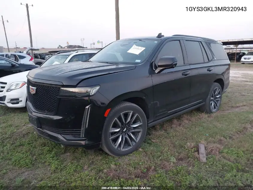 2021 Cadillac Escalade 2Wd Sport Platinum VIN: 1GYS3GKL3MR320943 Lot: 41930631