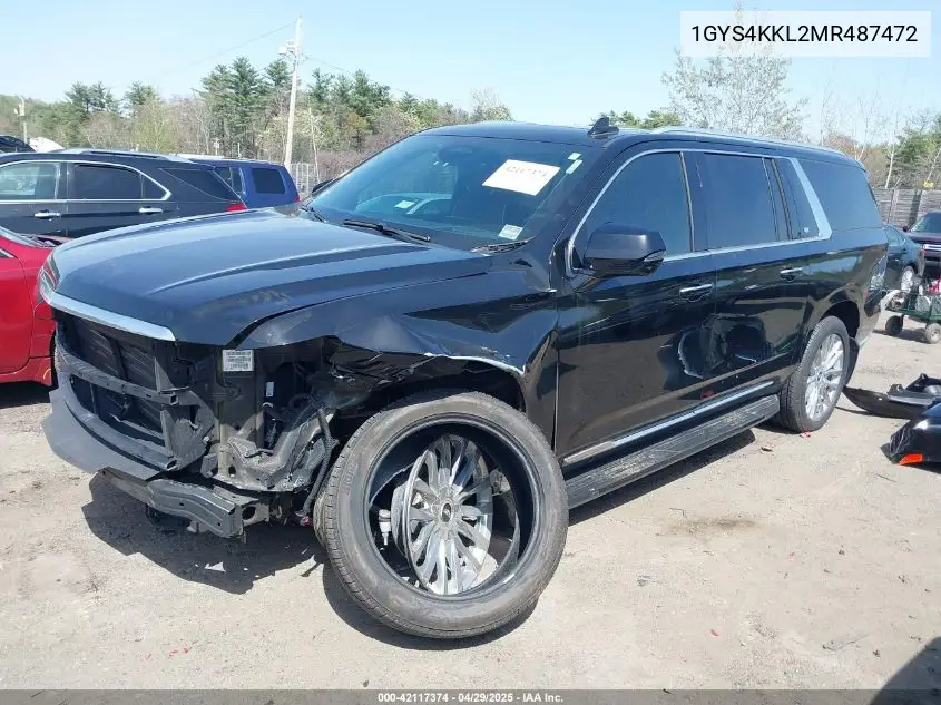 2021 Cadillac Escalade Esv 4Wd Premium Luxury VIN: 1GYS4KKL2MR487472 Lot: 42117374