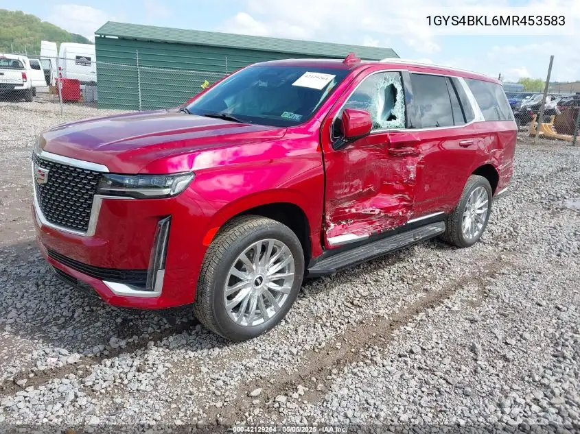 2021 Cadillac Escalade 4Wd Premium Luxury VIN: 1GYS4BKL6MR453583 Lot: 42129264