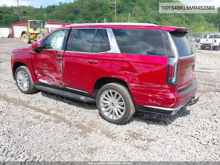 2021 Cadillac Escalade 4Wd Premium Luxury VIN: 1GYS4BKL6MR453583 Lot: 42129264