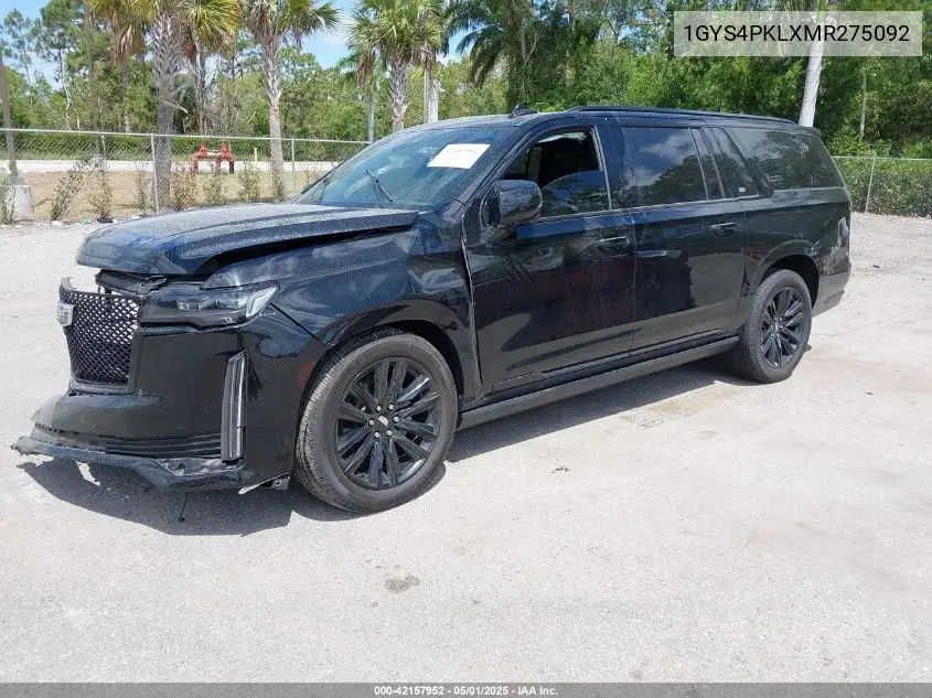 2021 Cadillac Escalade Esv 4Wd Sport VIN: 1GYS4PKLXMR275092 Lot: 42157952