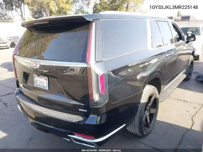 2021 Cadillac Escalade Esv 2Wd Luxury VIN: 1GYS3JKL3MR225148 Lot: 42194169