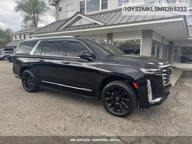 2021 Cadillac Escalade Esv 2Wd Premium Luxury Platinum VIN: 1GYS3MKL5MR365333 Lot: 42223478