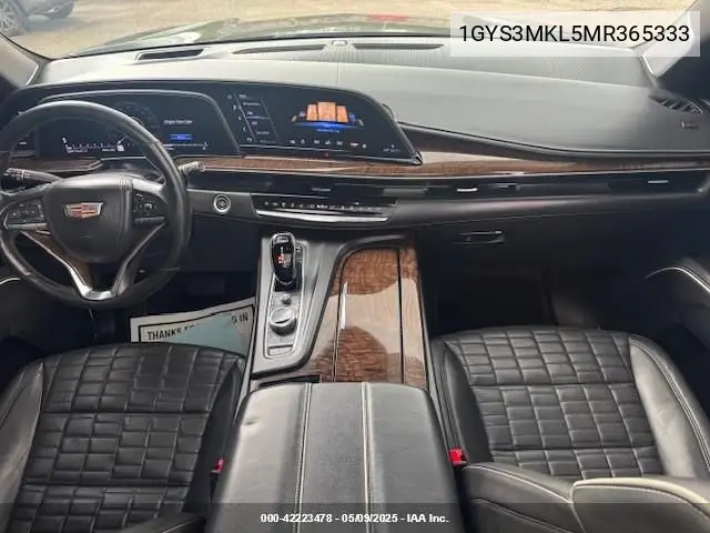 2021 Cadillac Escalade Esv 2Wd Premium Luxury Platinum VIN: 1GYS3MKL5MR365333 Lot: 42223478