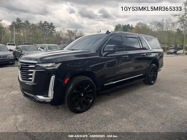 2021 Cadillac Escalade Esv 2Wd Premium Luxury Platinum VIN: 1GYS3MKL5MR365333 Lot: 42223478