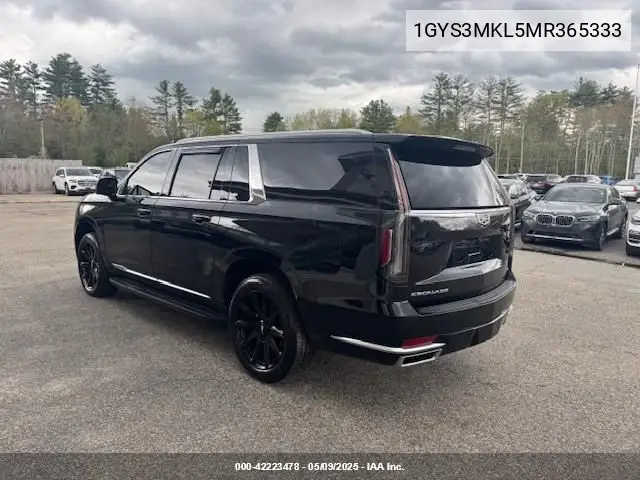 2021 Cadillac Escalade Esv 2Wd Premium Luxury Platinum VIN: 1GYS3MKL5MR365333 Lot: 42223478