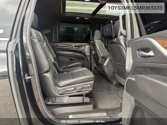 2021 Cadillac Escalade Esv 2Wd Premium Luxury Platinum VIN: 1GYS3MKL5MR365333 Lot: 42223478