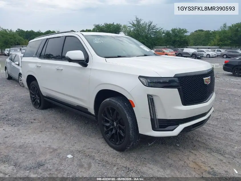 2021 Cadillac Escalade 2Wd Sport VIN: 1GYS3FKL8MR390593 Lot: 42230185