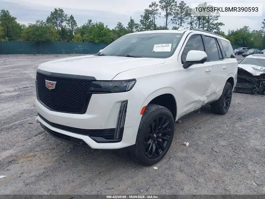 2021 Cadillac Escalade 2Wd Sport VIN: 1GYS3FKL8MR390593 Lot: 42230185