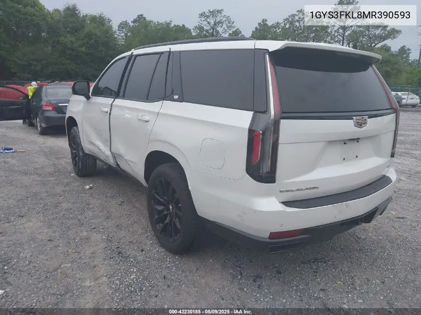 2021 Cadillac Escalade 2Wd Sport VIN: 1GYS3FKL8MR390593 Lot: 42230185
