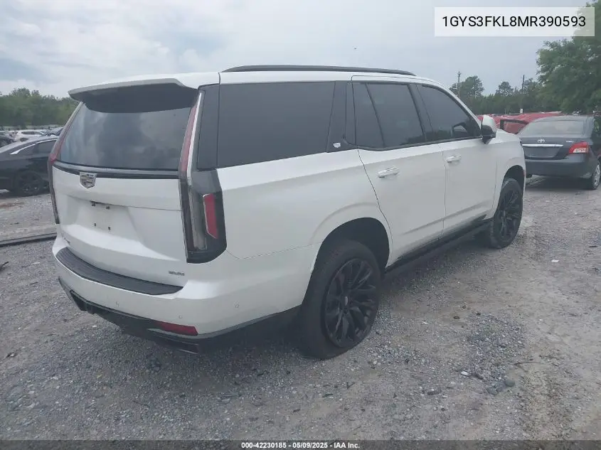 2021 Cadillac Escalade 2Wd Sport VIN: 1GYS3FKL8MR390593 Lot: 42230185