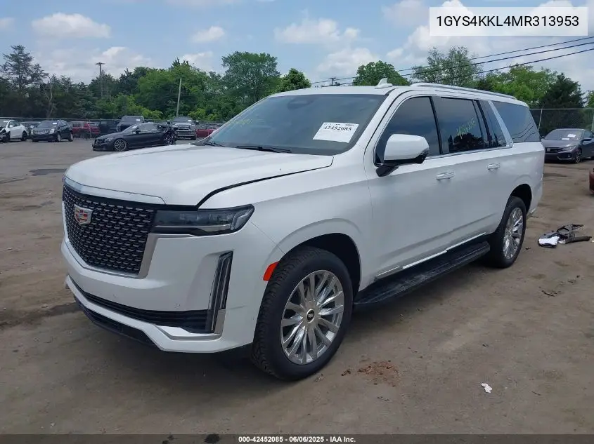 2021 Cadillac Escalade Esv 4Wd Premium Luxury VIN: 1GYS4KKL4MR313953 Lot: 42452085
