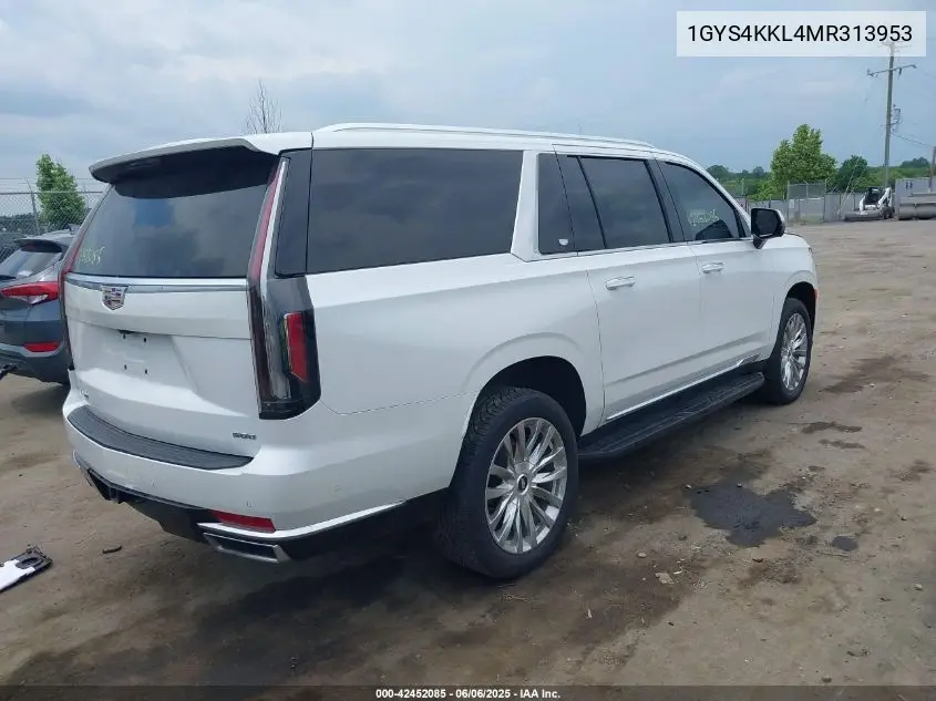 2021 Cadillac Escalade Esv 4Wd Premium Luxury VIN: 1GYS4KKL4MR313953 Lot: 42452085