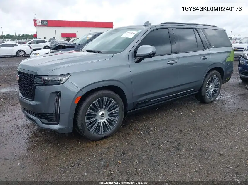 2021 Cadillac Escalade 4Wd Sport Platinum VIN: 1GYS4GKL0MR240173 Lot: 42461244