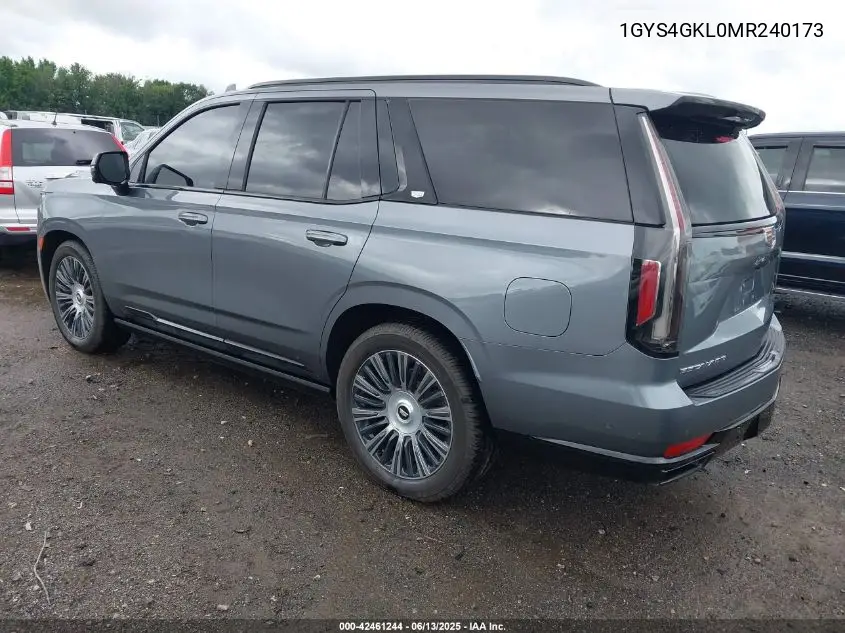 2021 Cadillac Escalade 4Wd Sport Platinum VIN: 1GYS4GKL0MR240173 Lot: 42461244