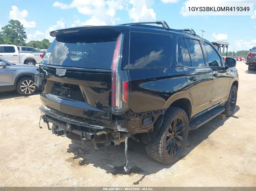 2021 Cadillac Escalade 2Wd Premium Luxury VIN: 1GYS3BKL0MR419349 Lot: 42514611
