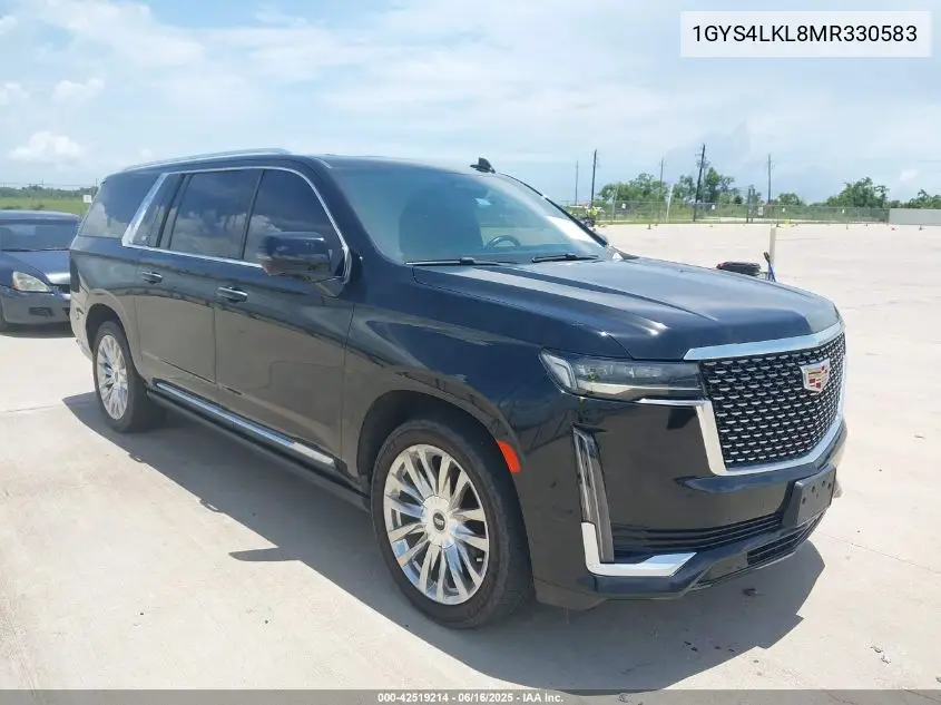 2021 Cadillac Escalade Esv 4Wd Premium Luxury VIN: 1GYS4LKL8MR330583 Lot: 42519214