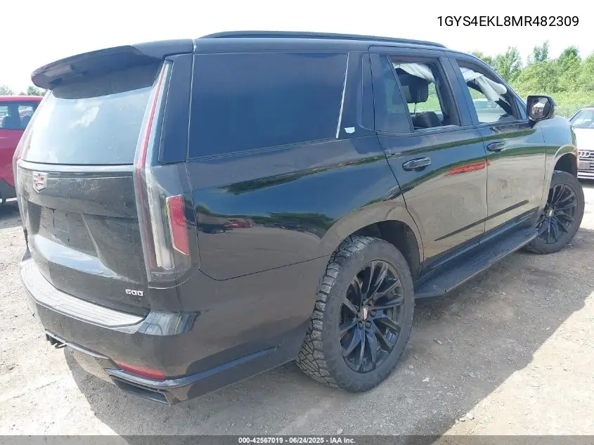 2021 Cadillac Escalade 4Wd Sport VIN: 1GYS4EKL8MR482309 Lot: 42567019