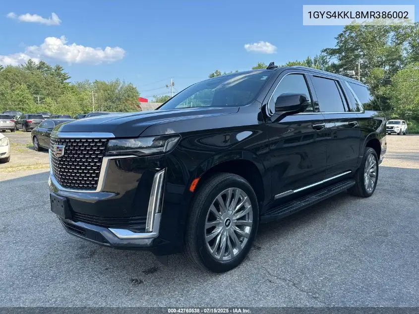 1GYS4KKL8MR386002 2021 Cadillac Escalade Esv Premium Luxury