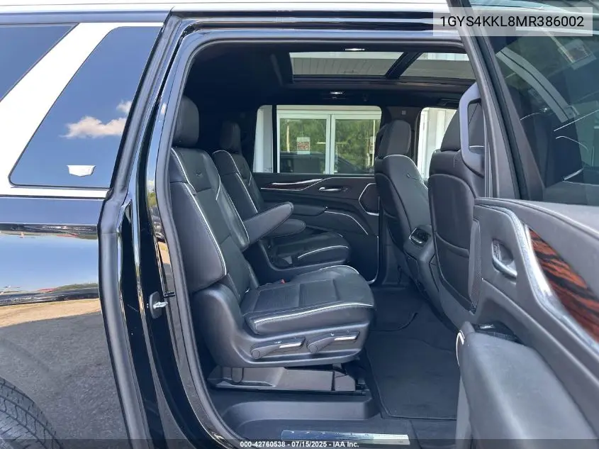 1GYS4KKL8MR386002 2021 Cadillac Escalade Esv Premium Luxury