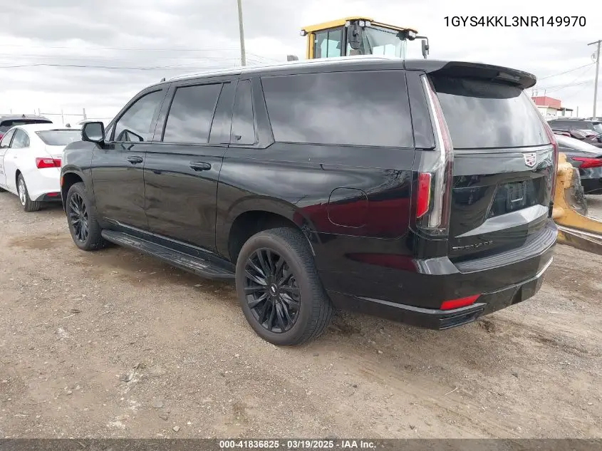 2022 Cadillac Escalade Esv 4Wd Premium Luxury VIN: 1GYS4KKL3NR149970 Lot: 41836825