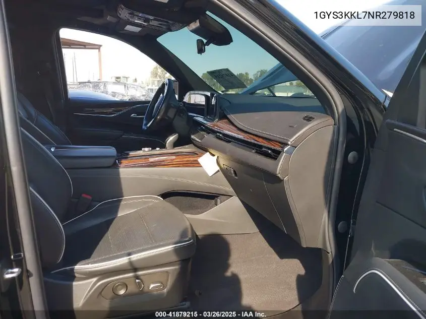 2022 Cadillac Escalade Esv 2Wd Premium Luxury VIN: 1GYS3KKL7NR279818 Lot: 41879215