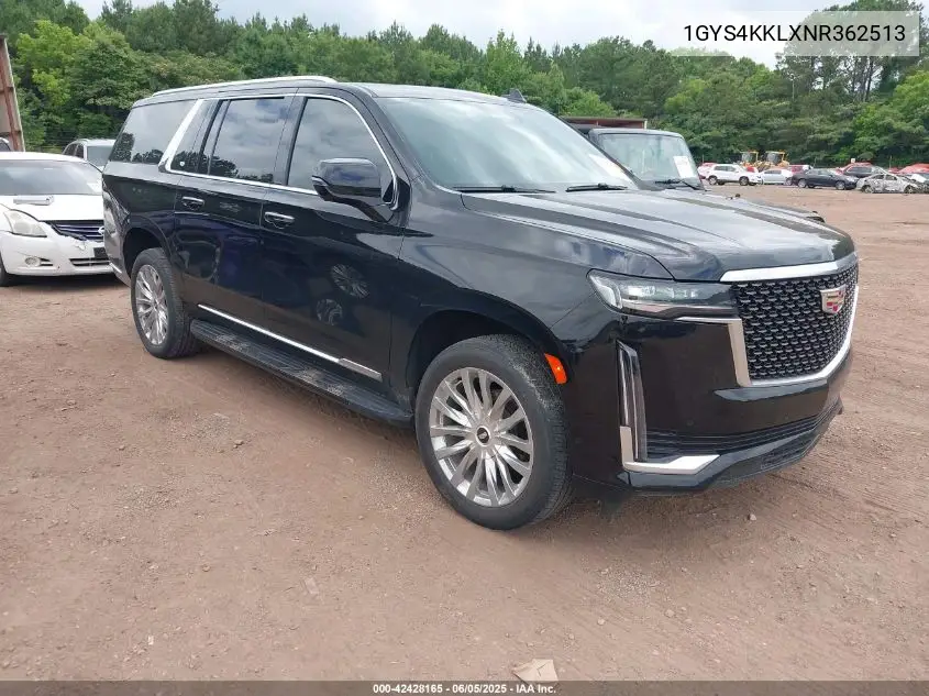2022 Cadillac Escalade Esv 4Wd Premium Luxury VIN: 1GYS4KKLXNR362513 Lot: 42428165