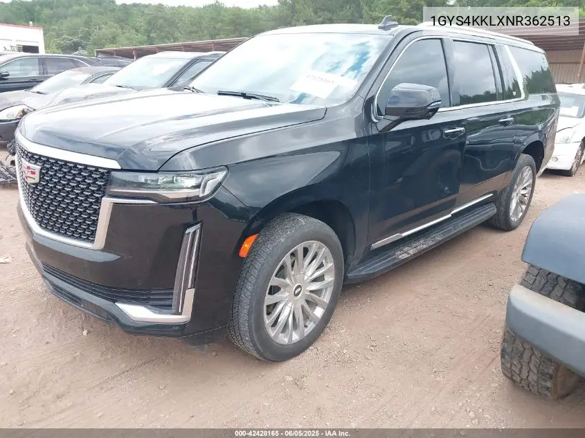 2022 Cadillac Escalade Esv 4Wd Premium Luxury VIN: 1GYS4KKLXNR362513 Lot: 42428165