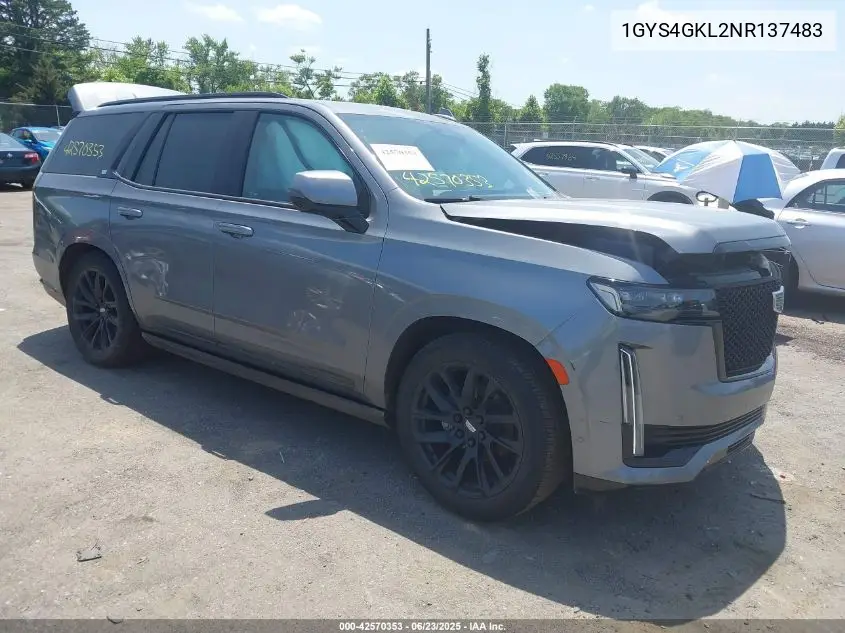 2022 Cadillac Escalade 4Wd Sport Platinum VIN: 1GYS4GKL2NR137483 Lot: 42570353