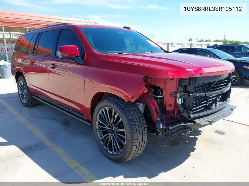 2025 Cadillac Escalade Esv Sport Platinum VIN: 1GYS8RRL3SR105112 Lot: 42238958
