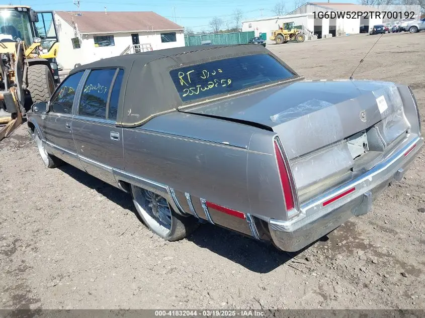 1996 Cadillac Fleetwood Brougham VIN: 1G6DW52P2TR700192 Lot: 41832044