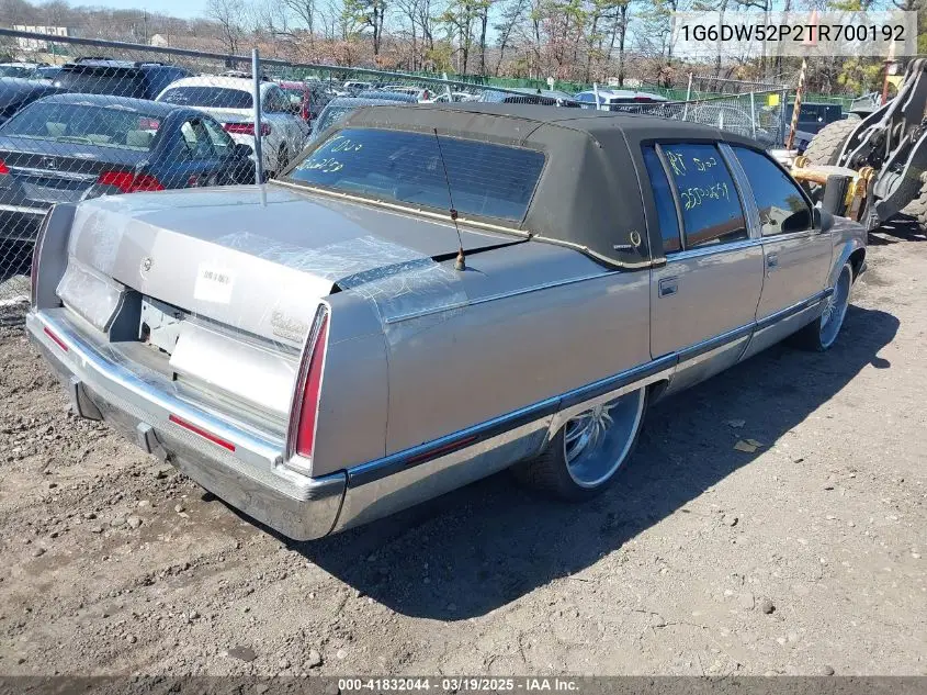 1996 Cadillac Fleetwood Brougham VIN: 1G6DW52P2TR700192 Lot: 41832044