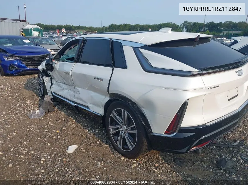 2024 Cadillac Lyriq Luxury W/1Sd VIN: 1GYKPRRL1RZ112847 Lot: 40082934