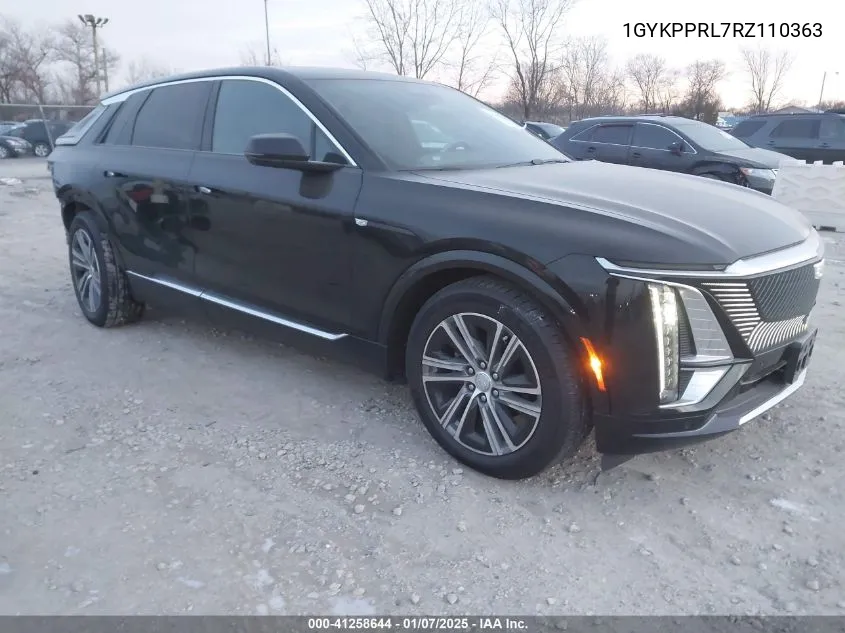 2024 Cadillac Lyriq Luxury W/1Sc VIN: 1GYKPPRL7RZ110363 Lot: 41258644