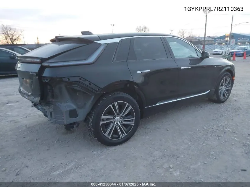 2024 Cadillac Lyriq Luxury W/1Sc VIN: 1GYKPPRL7RZ110363 Lot: 41258644