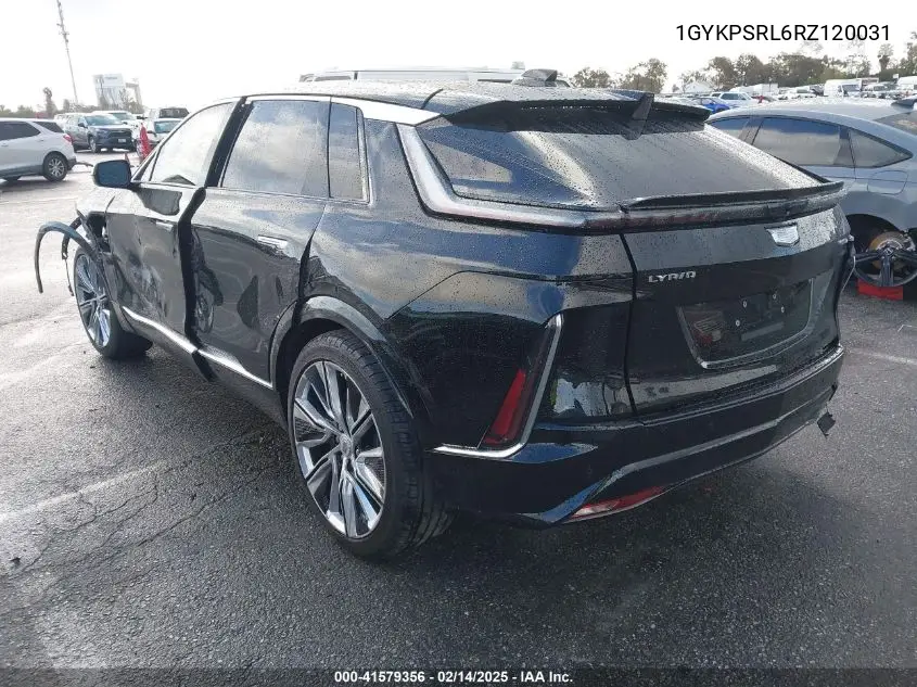 2024 Cadillac Lyriq Luxury W/1Se VIN: 1GYKPSRL6RZ120031 Lot: 41579356