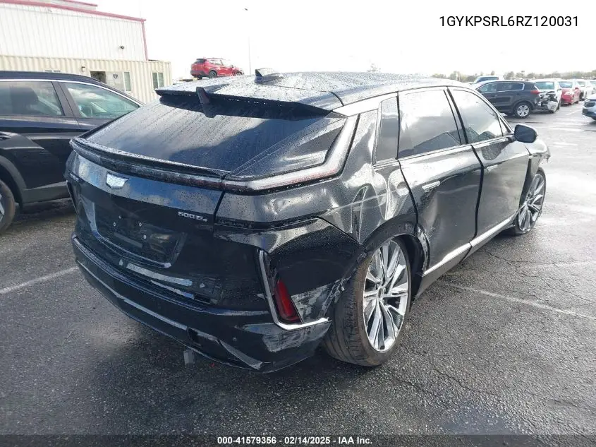 2024 Cadillac Lyriq Luxury W/1Se VIN: 1GYKPSRL6RZ120031 Lot: 41579356