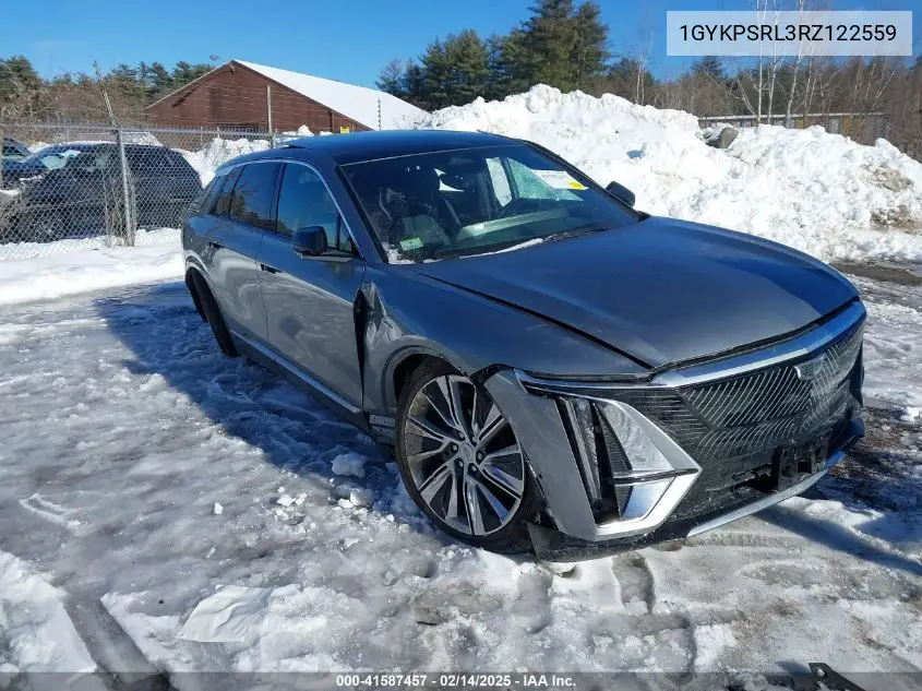 2024 Cadillac Lyriq Luxury W/1Se VIN: 1GYKPSRL3RZ122559 Lot: 41587457