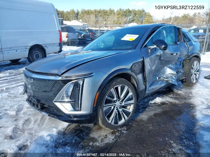 2024 Cadillac Lyriq Luxury W/1Se VIN: 1GYKPSRL3RZ122559 Lot: 41587457